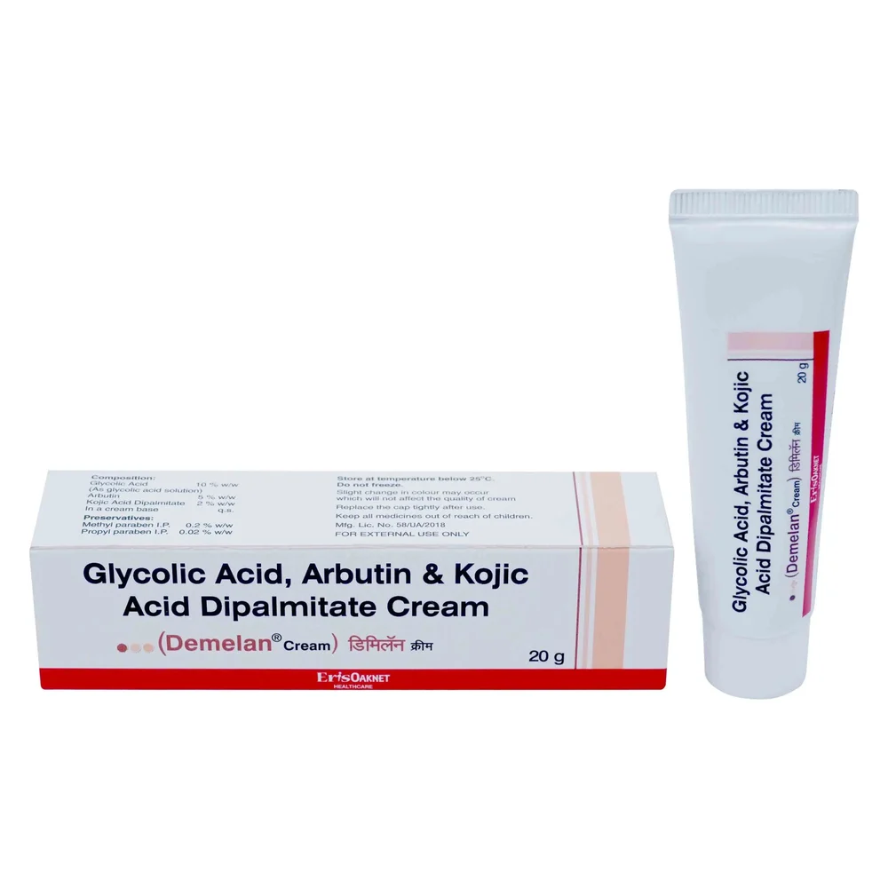 Demelan Glycolic Acid , Arbutin and Kojic , Acid Dipalmitate cream