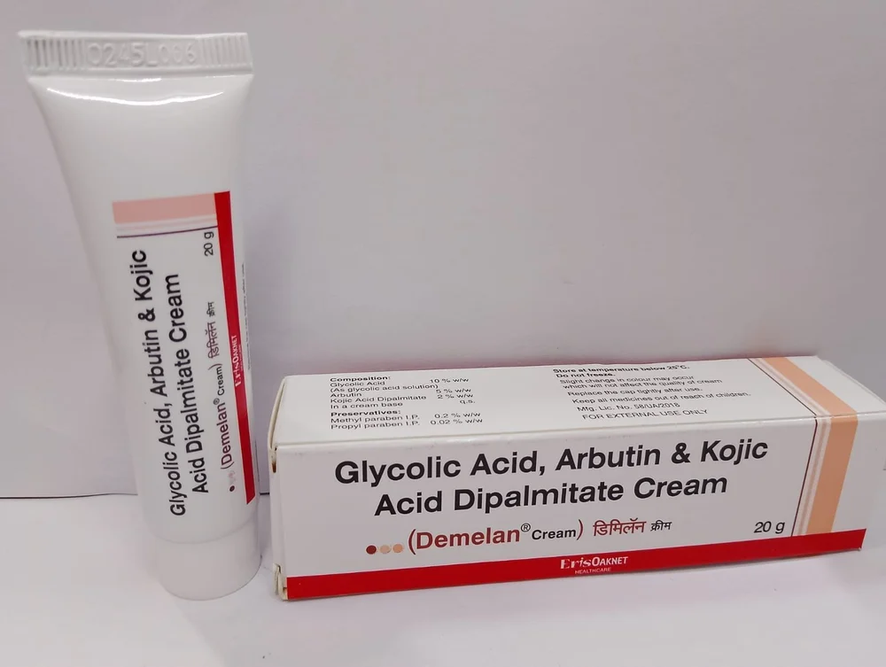 Demelan Glycolic Acid , Arbutin and Kojic , Acid Dipalmitate cream