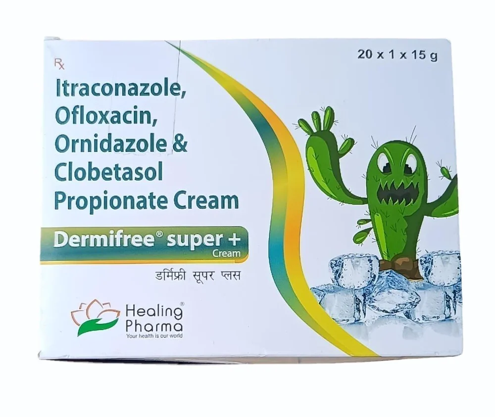 Dermifree Super + Itraconazole,Ofloxacin,Ornidazole & Clobetasol Peopionate Cream