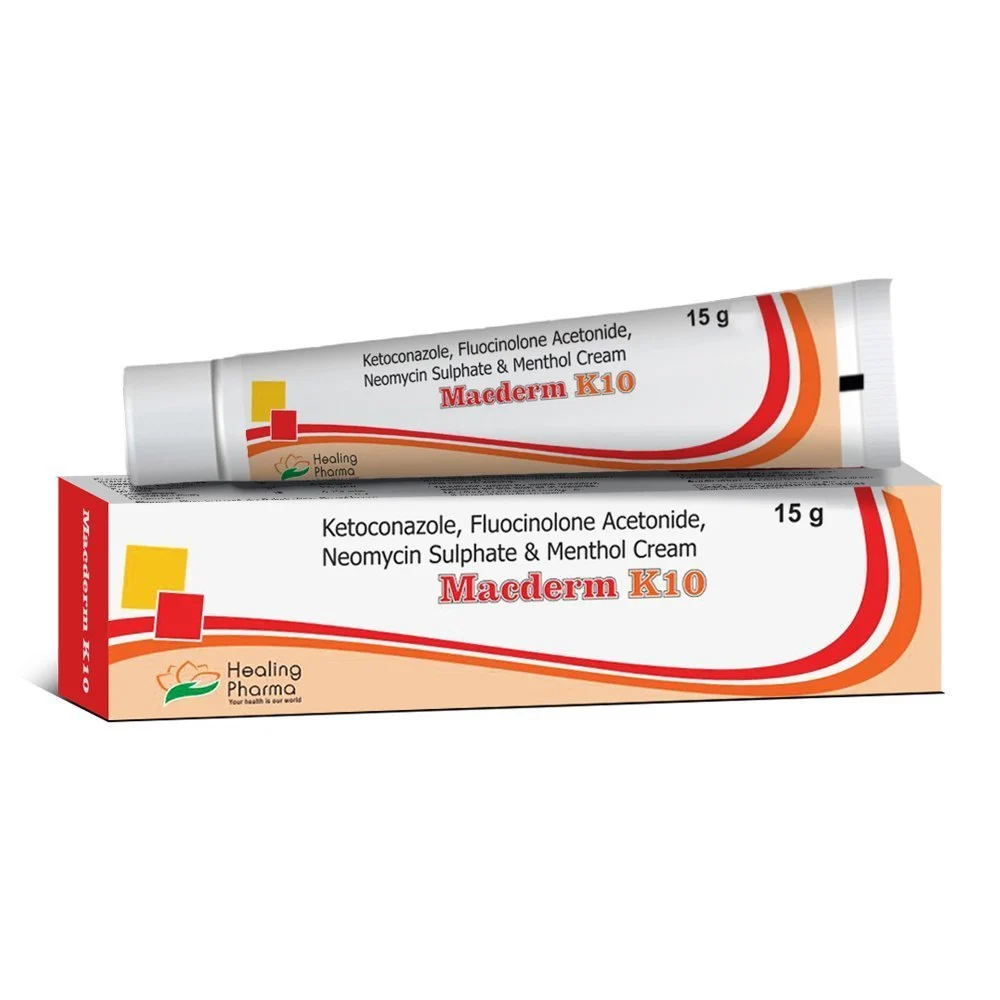 Macderm K10 Ketoconazole,Fluocinolone Acetonide,Neomycin Sulphate & Menthol Cream