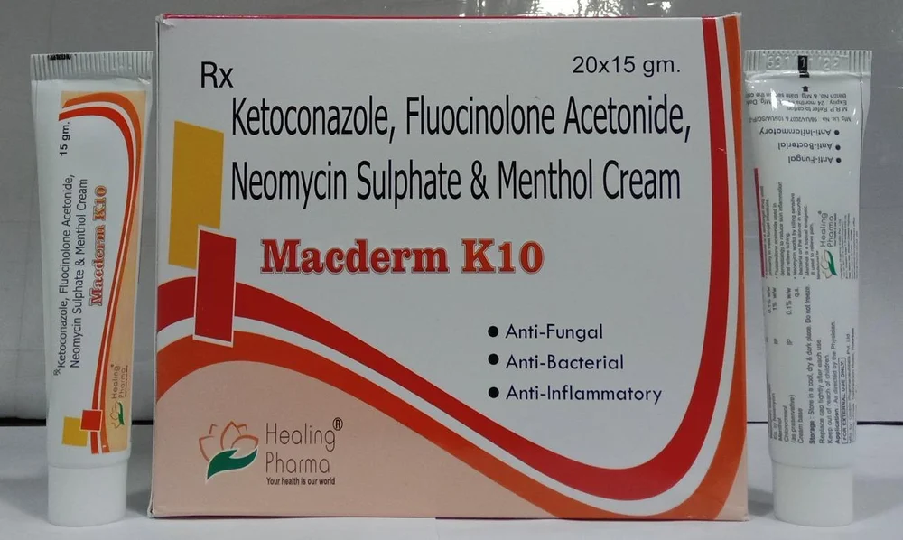 Macderm K10 Ketoconazole,Fluocinolone Acetonide,Neomycin Sulphate & Menthol Cream